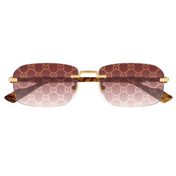 Gucci Men's Sunglasses | Style: GG1221S-004 | Rose Gold/Yellow - Picture 1 of 3